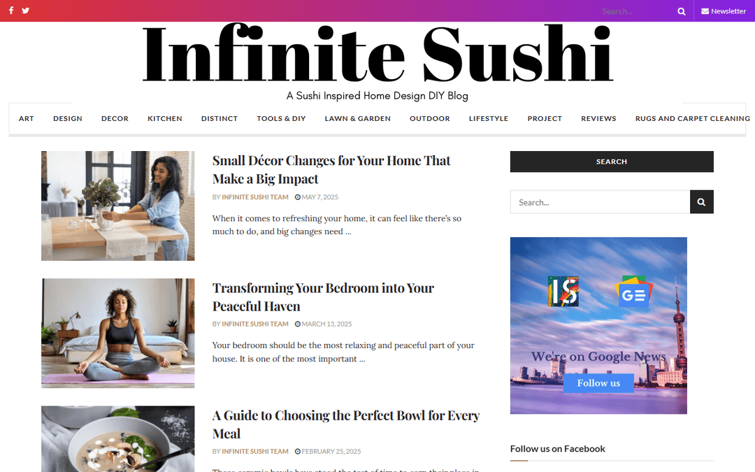 infinite-sushi.com publisher screenshot