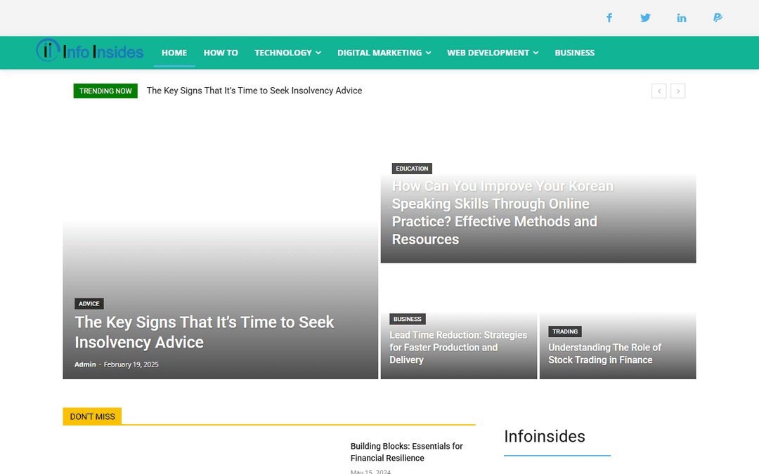 infoinsides.com publisher screenshot