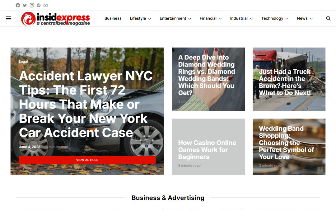 insidexpress.com publisher screenshot