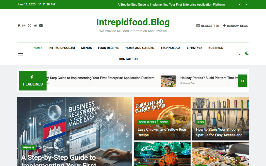 intrepidfood.blog publisher screenshot