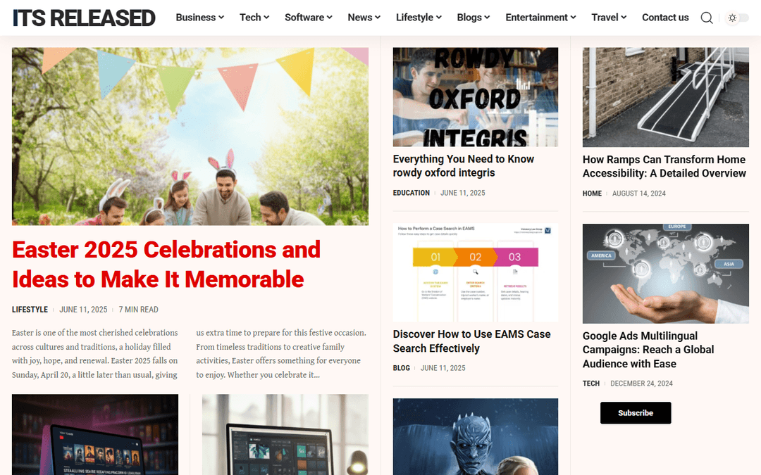 itsreleased.co.uk publisher screenshot