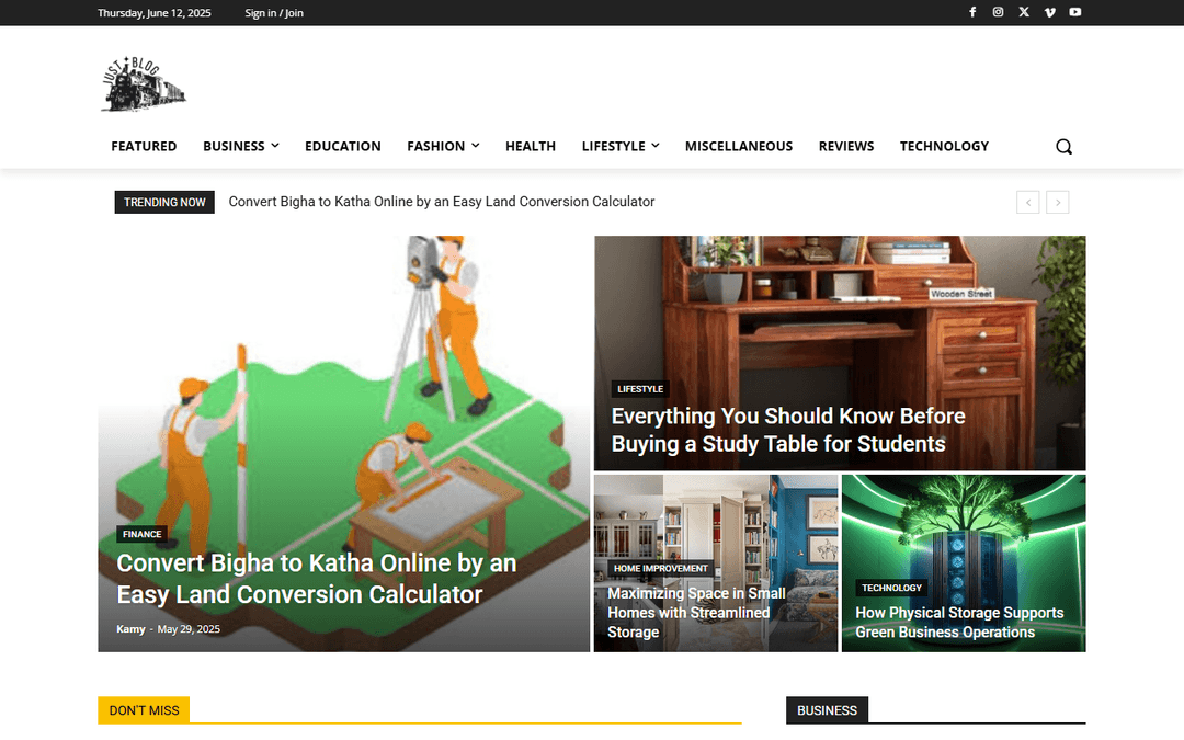 justblogexpress.com publisher screenshot
