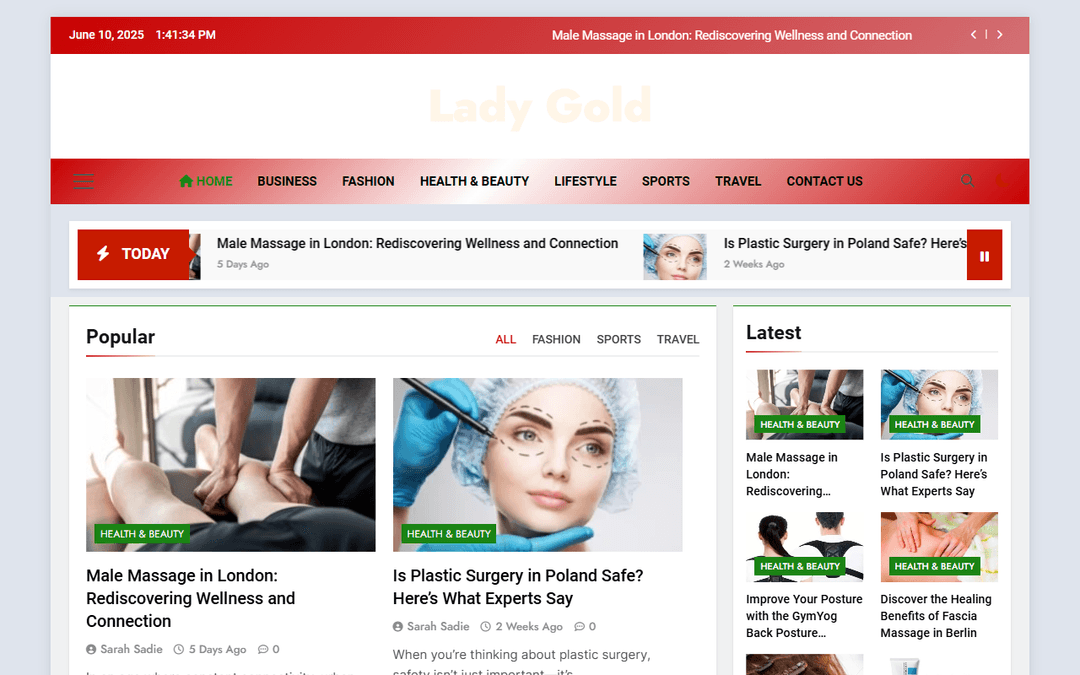 ladygold.co.uk publisher screenshot