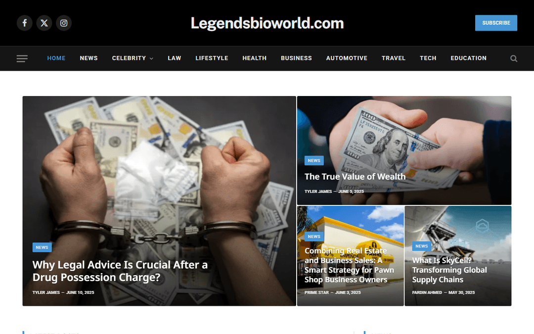 legendsbioworld.com publisher screenshot