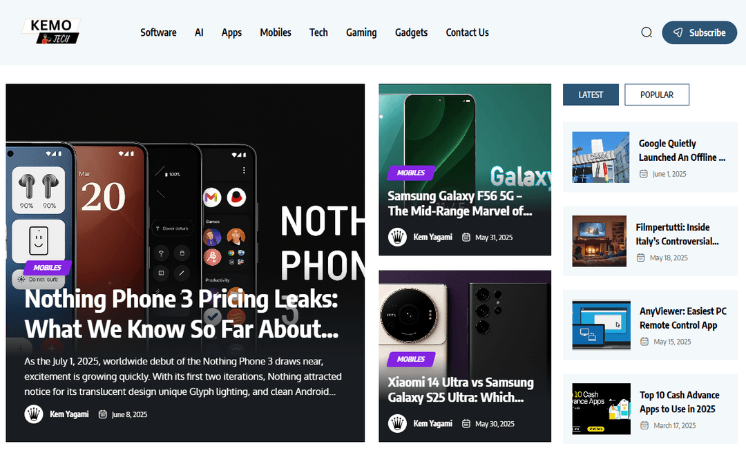 kemotech.co.uk publisher screenshot
