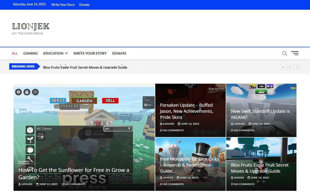 lionjek.com publisher screenshot