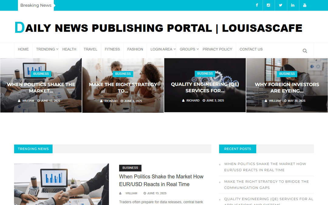 louisascafe.com publisher screenshot