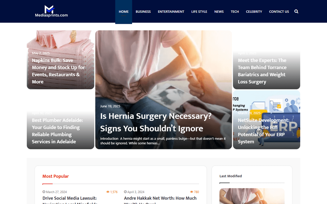 mediasprints.com publisher screenshot