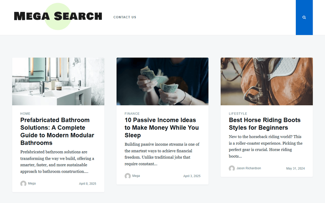 mega-search.net publisher screenshot