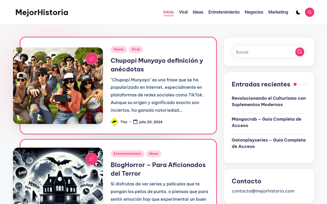 mejorhistoria.com publisher screenshot
