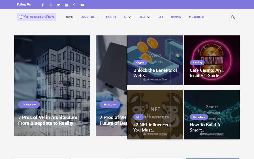 metaversevrnow.com publisher screenshot