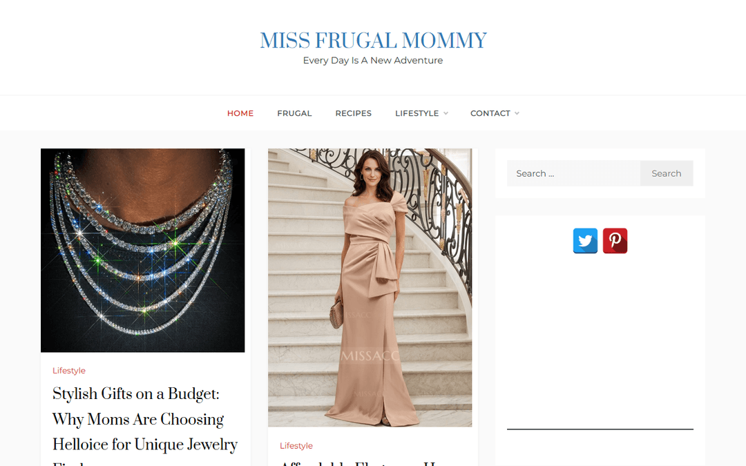 missfrugalmommy.com publisher screenshot