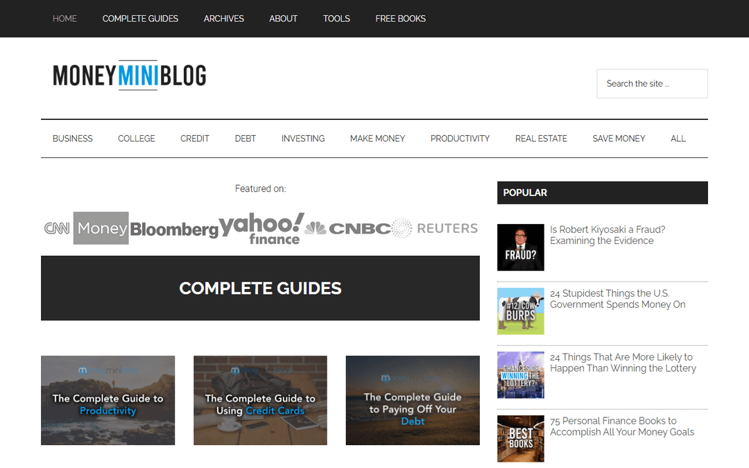 moneyminiblog.com publisher screenshot