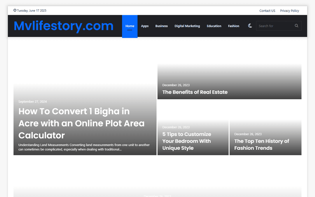 mvlifestory.com publisher screenshot