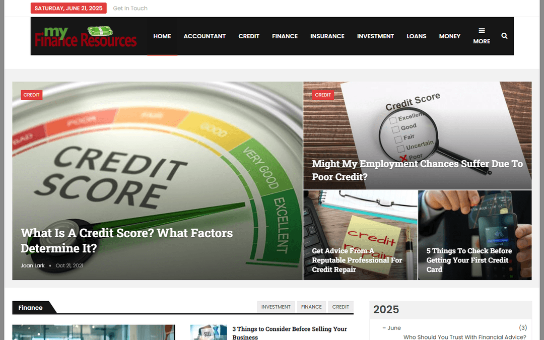 myfinanceresources.com publisher screenshot