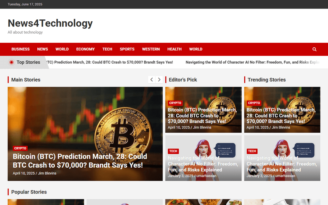 news4technology.com publisher screenshot