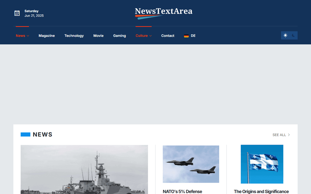 newstextarea.com publisher screenshot