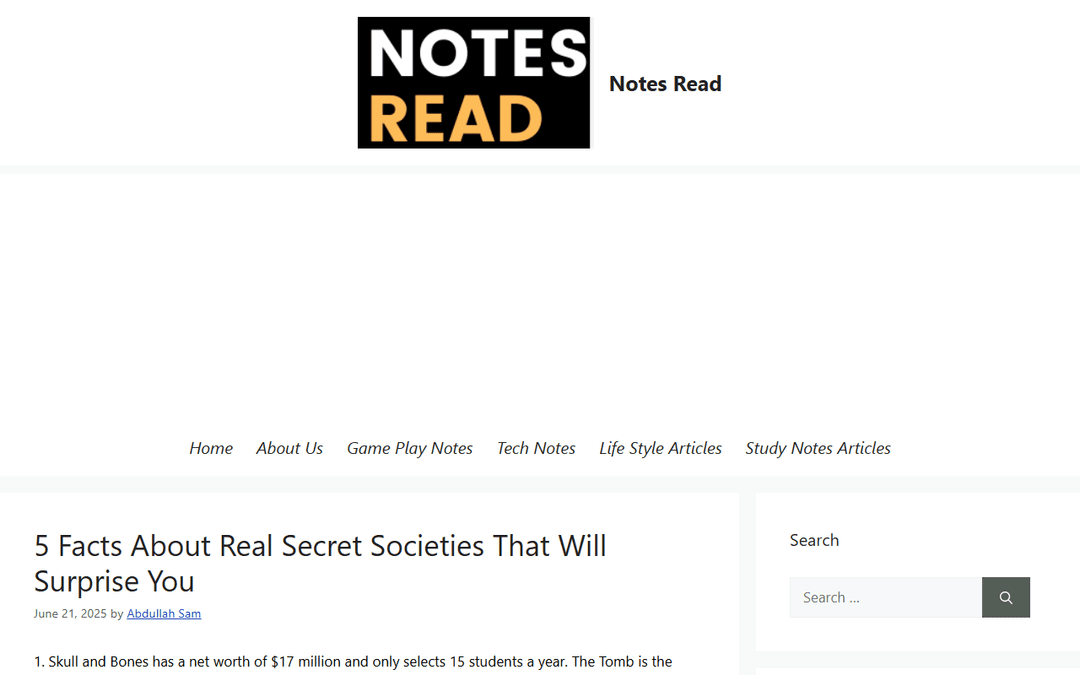 notesread.com publisher screenshot