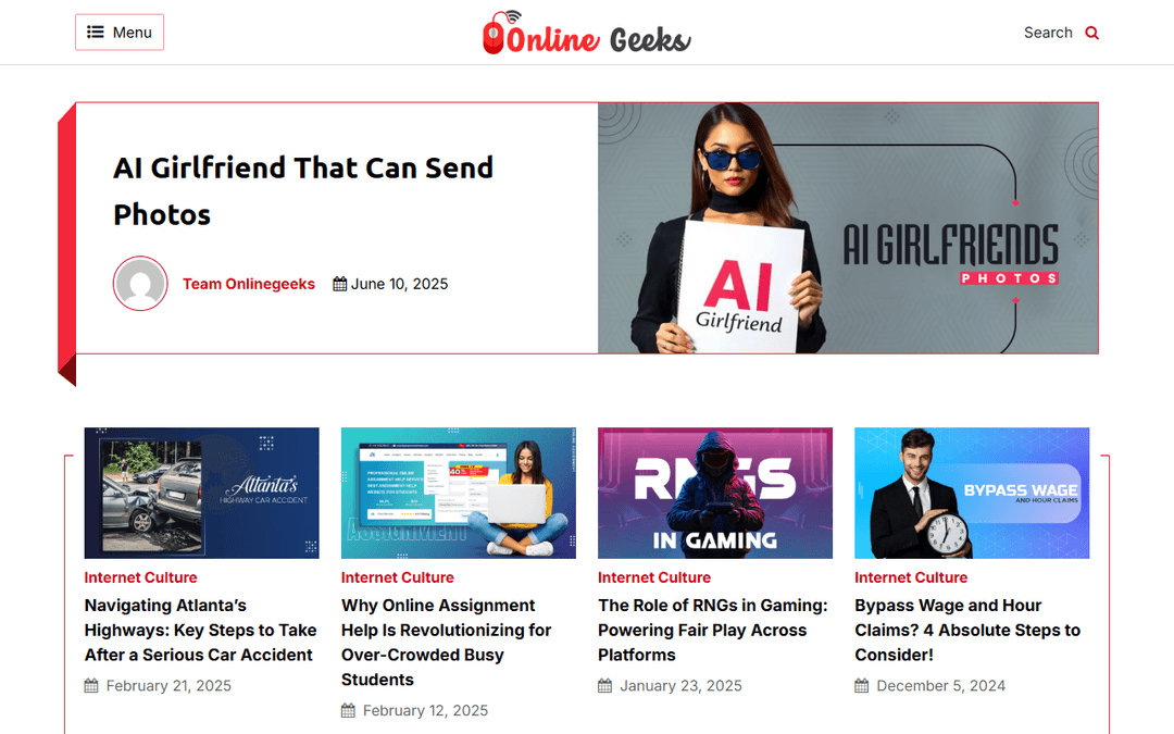 onlinegeeks.net publisher screenshot