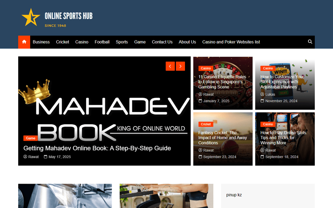 onlinesportshub.net publisher screenshot