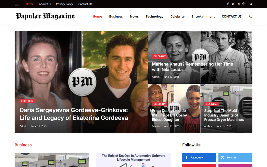 papularmagazine.com publisher screenshot