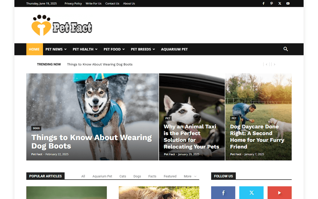 petfact.net publisher screenshot