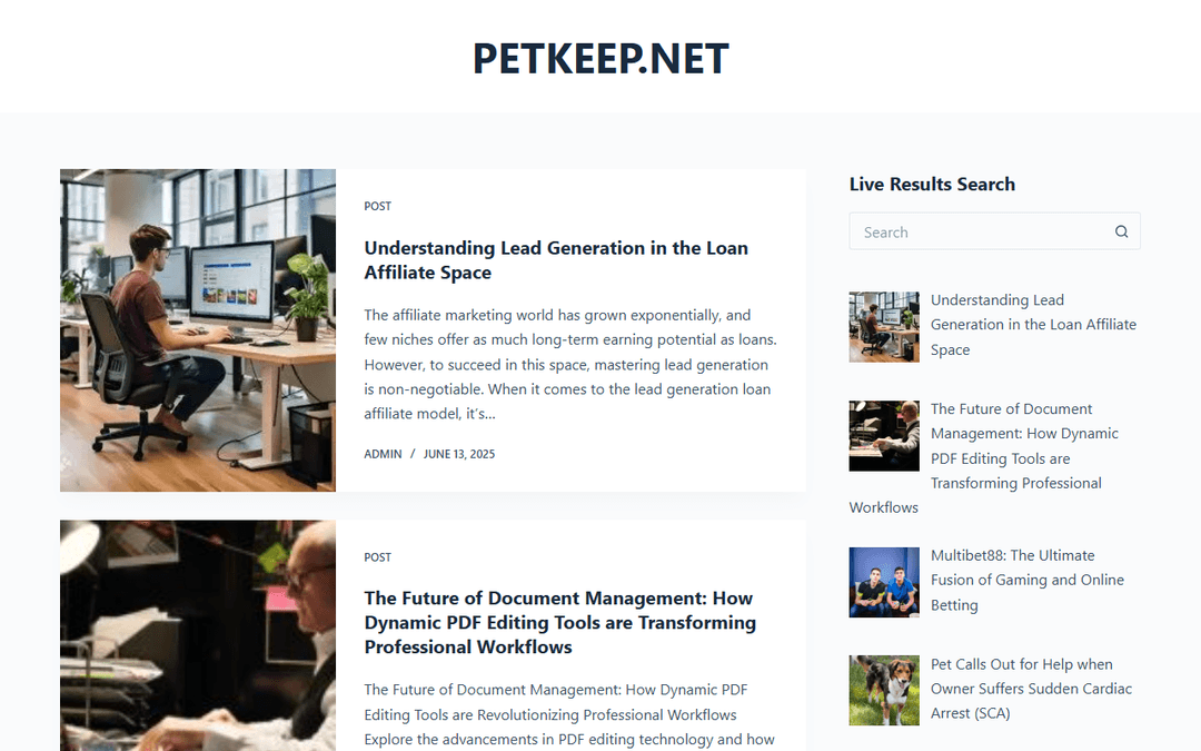 petkeep.net publisher screenshot