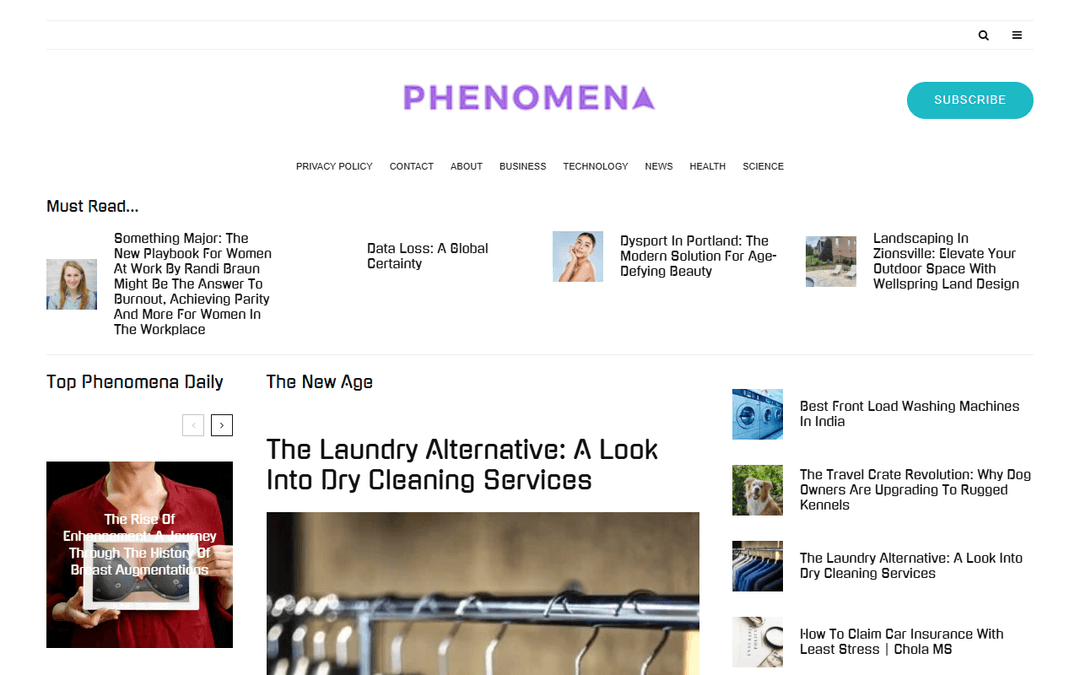 phenomena.org publisher screenshot