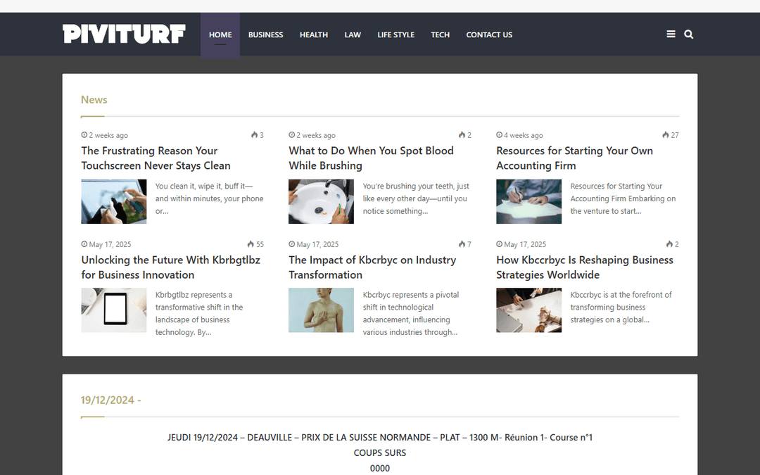 piviturf.com publisher screenshot