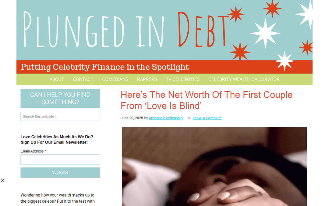 plungedindebt.com publisher screenshot