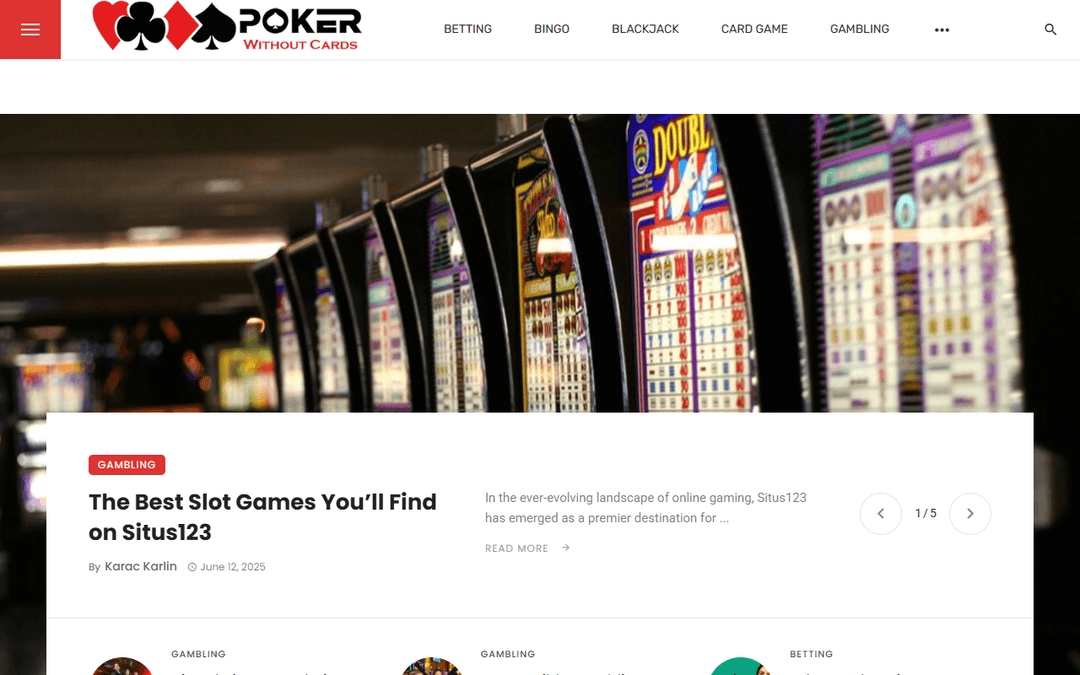 pokerwithoutcards.com publisher screenshot