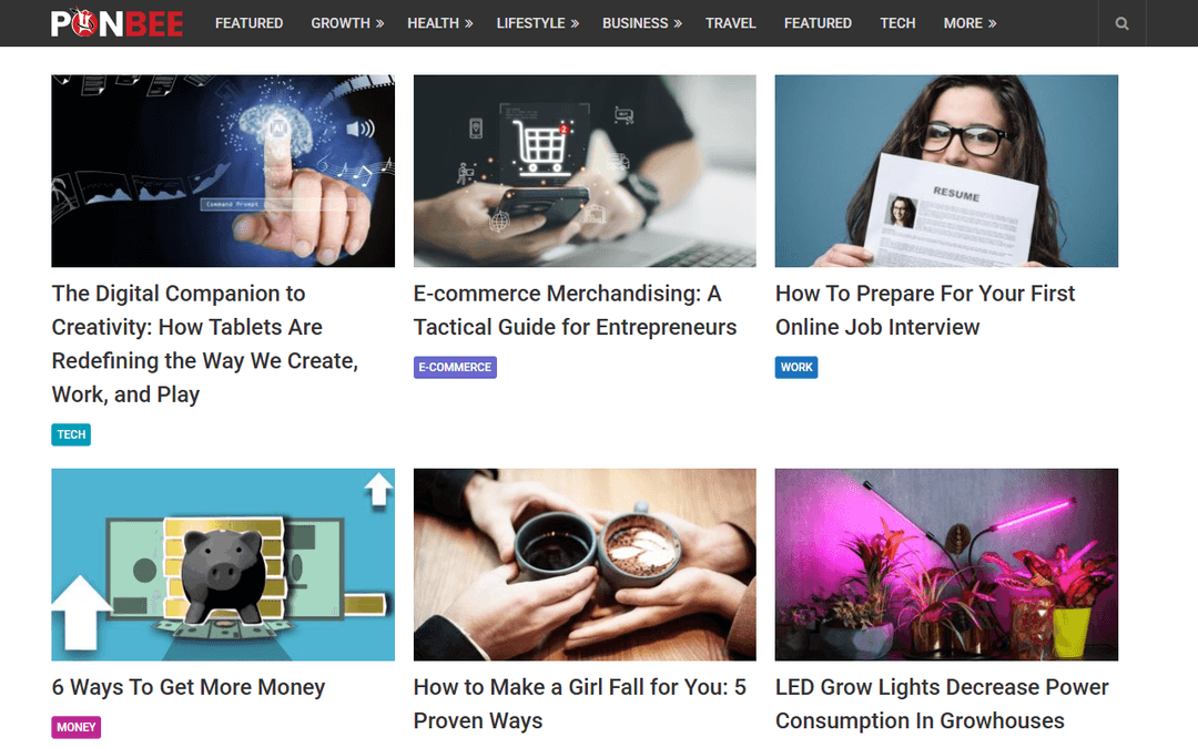 ponbee.com publisher screenshot