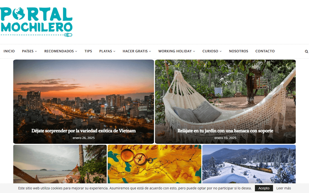 portalmochilero.com publisher screenshot