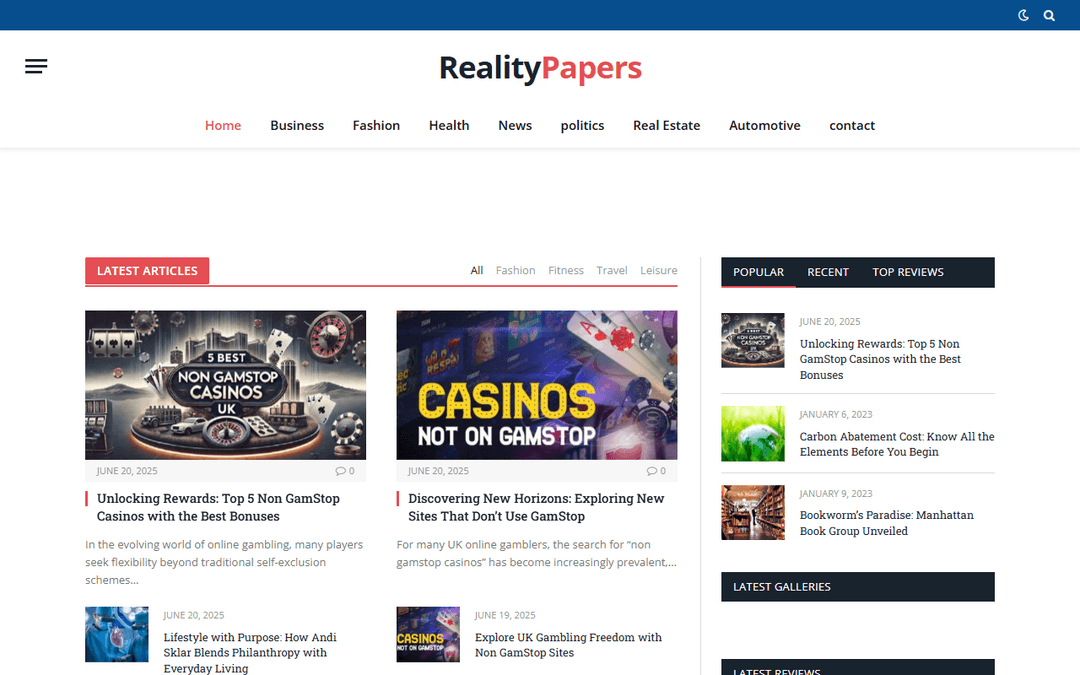 realitypapers.co publisher screenshot