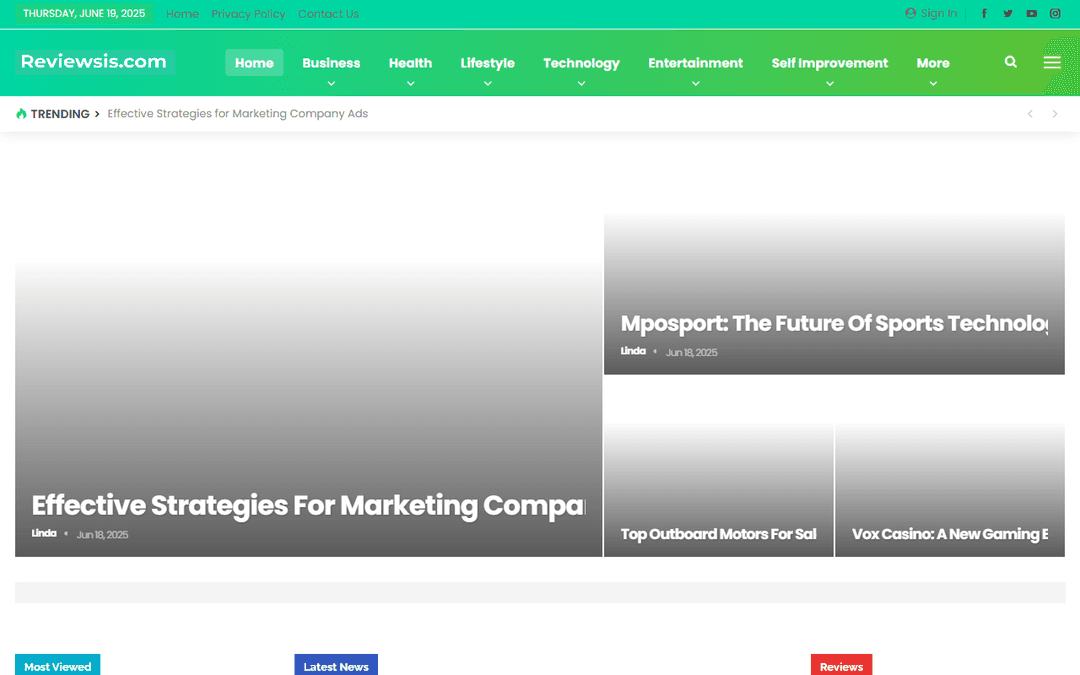 reviewsis.com publisher screenshot