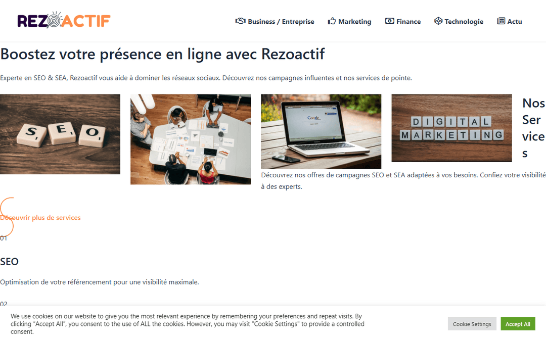 rezoactif.com publisher screenshot