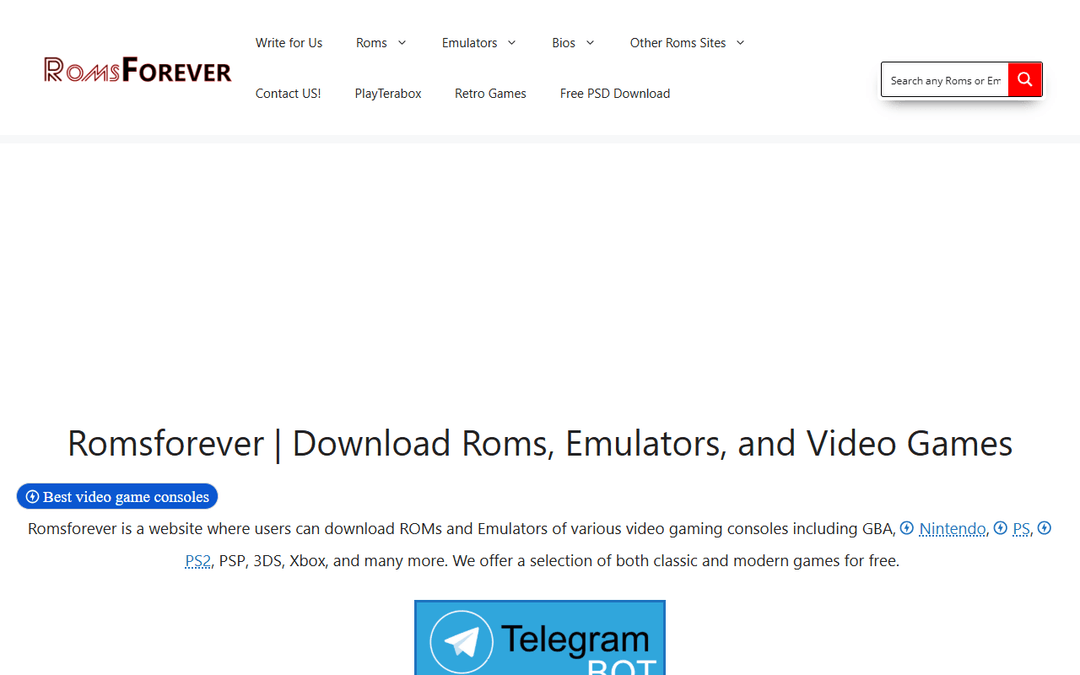 romsforever.games publisher screenshot