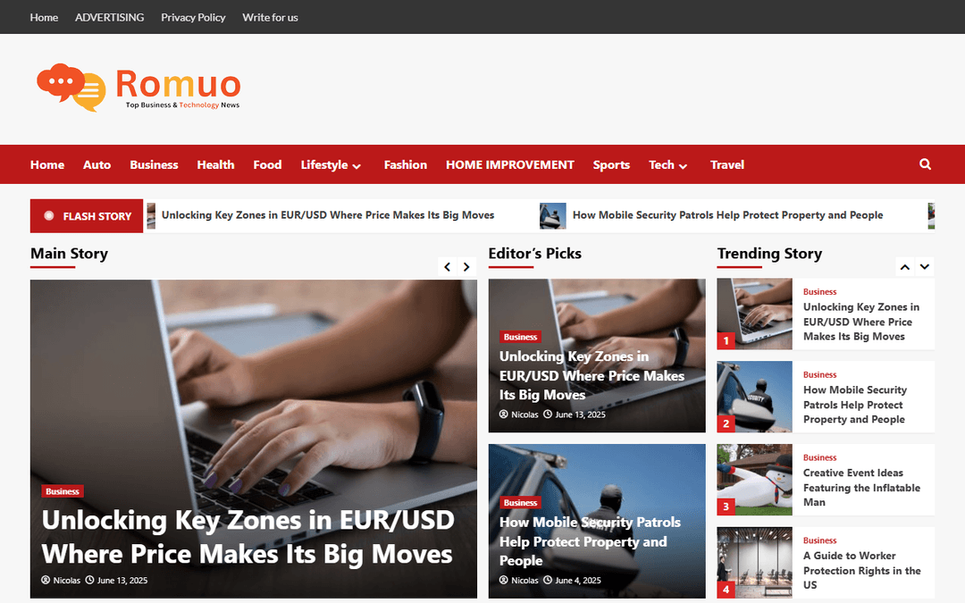 romuo.info publisher screenshot