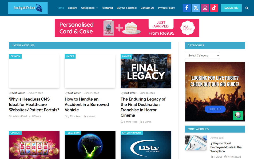 rwrant.co.za publisher screenshot