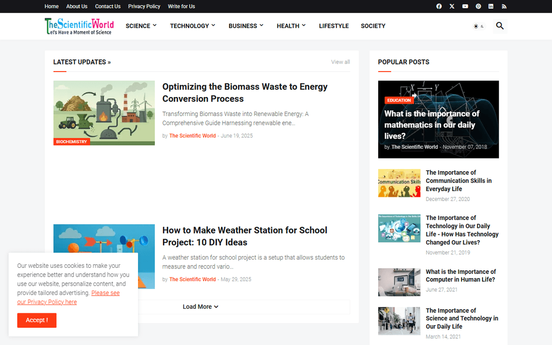 scientificworldinfo.com publisher screenshot