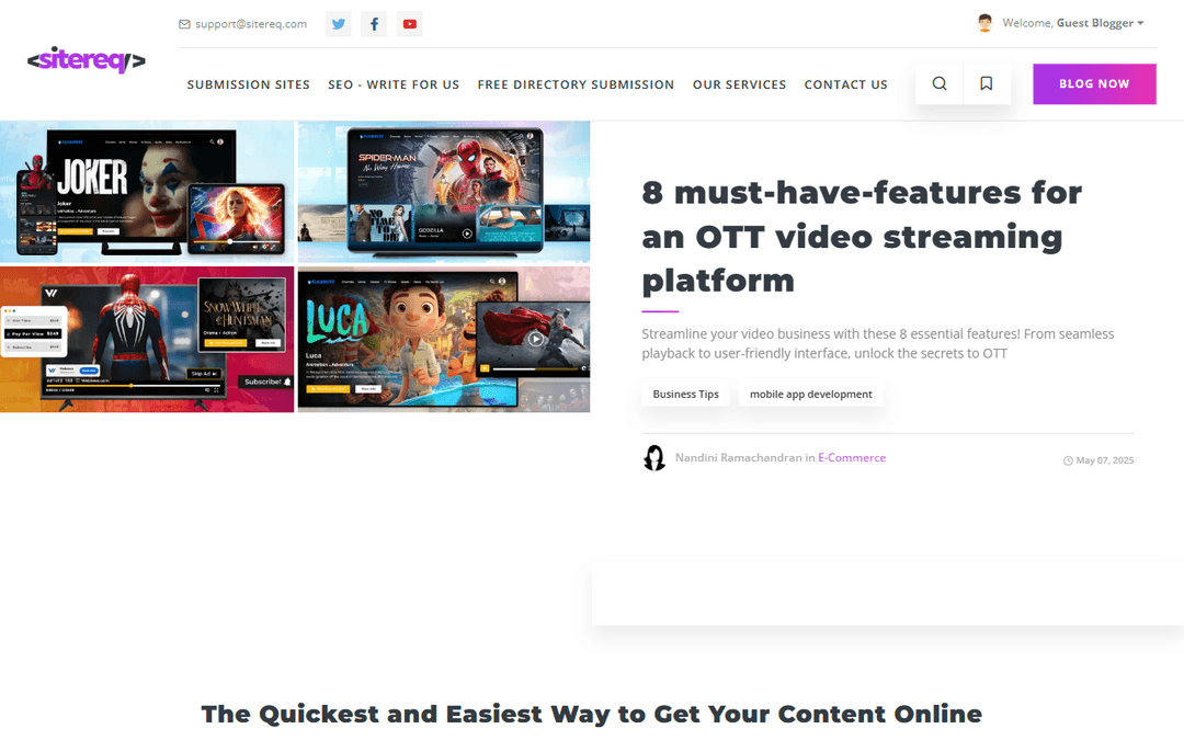 sitereq.com publisher screenshot