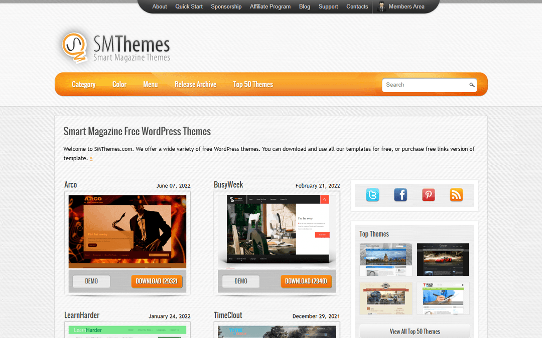 smthemes.com publisher screenshot