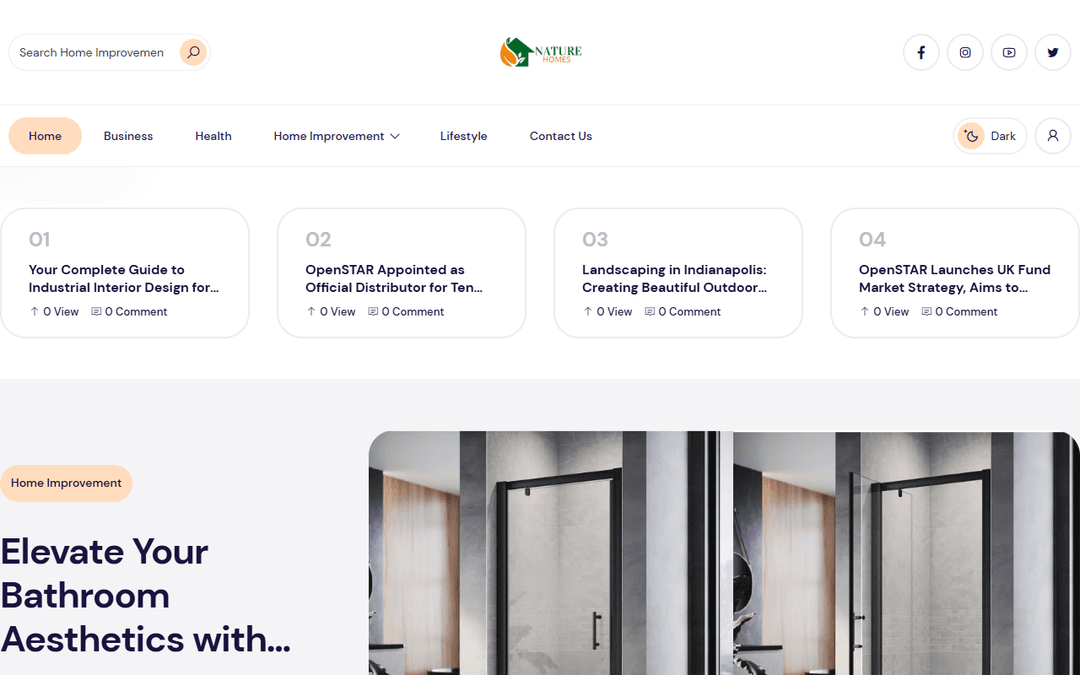 naturehomes.co.uk publisher screenshot