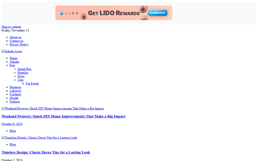 sokoke.org publisher screenshot