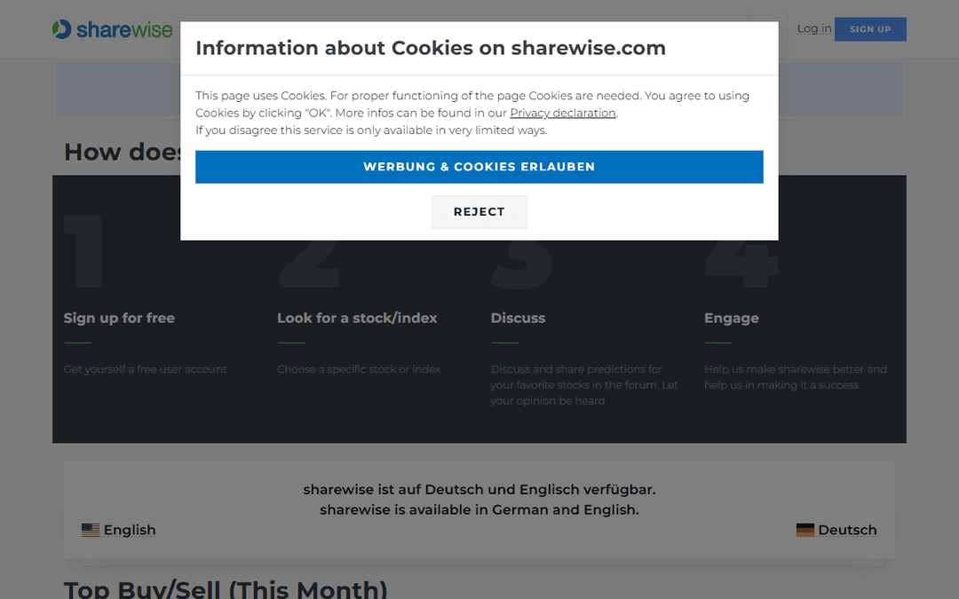 sharewise.com publisher screenshot
