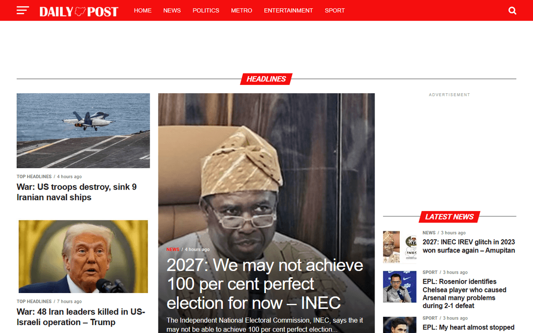 dailypost.ng publisher screenshot