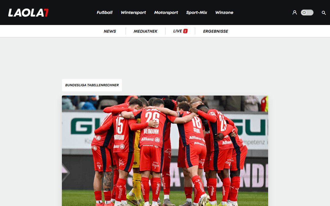 laola1.at publisher screenshot