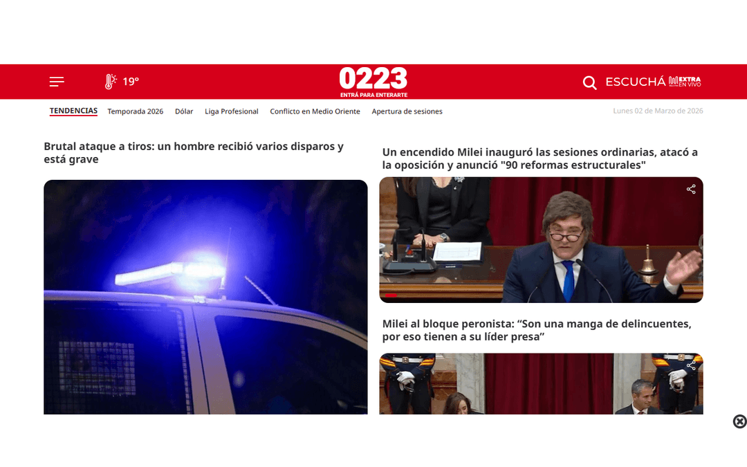 0223.com.ar publisher screenshot