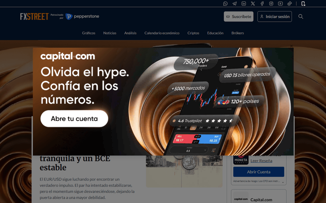 fxstreet.es publisher screenshot