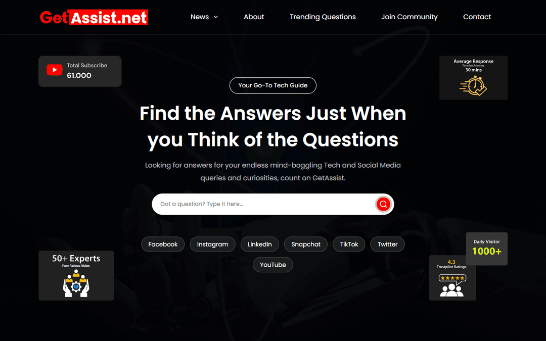 getassist.net publisher screenshot